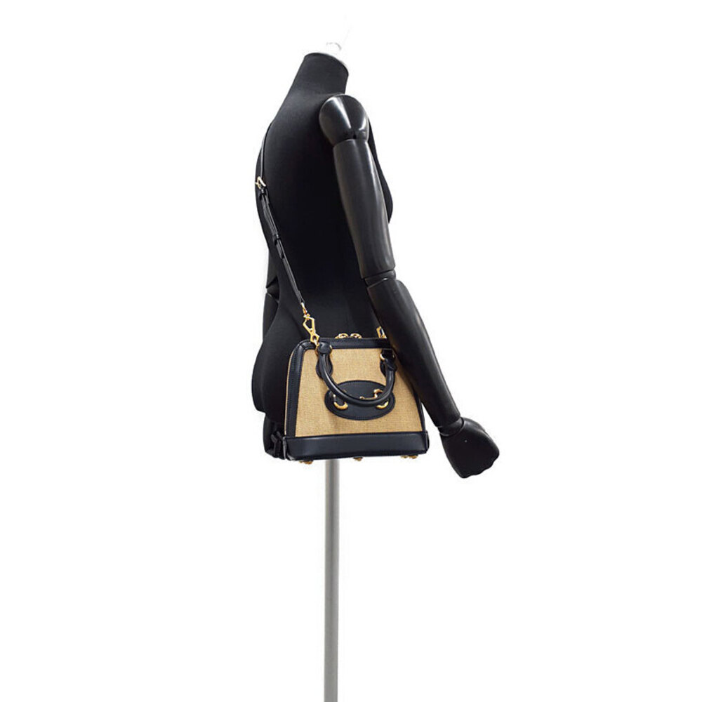 Gucci Horsebit 1955 Top Handle Bag Tan Black - Picture 9 of 9